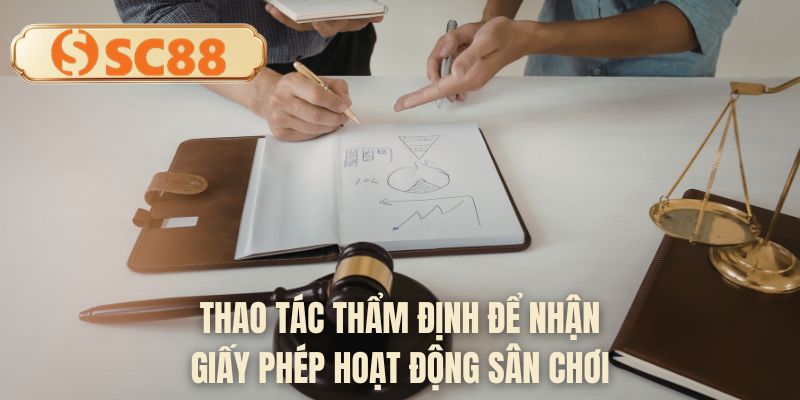 Thao tác thẩm định để nhận giấy phép hoạt động sân chơi